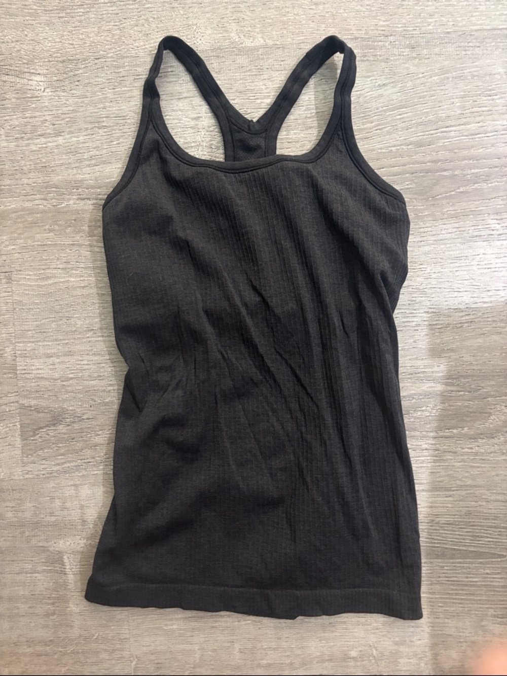 lululemon athletica Black Ribbed Racerback Tank